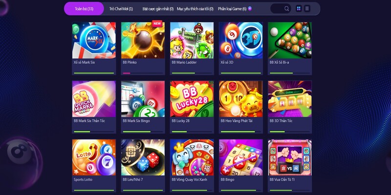 Xổ số tại BBin Lottery 12bet có kho game đa dạng