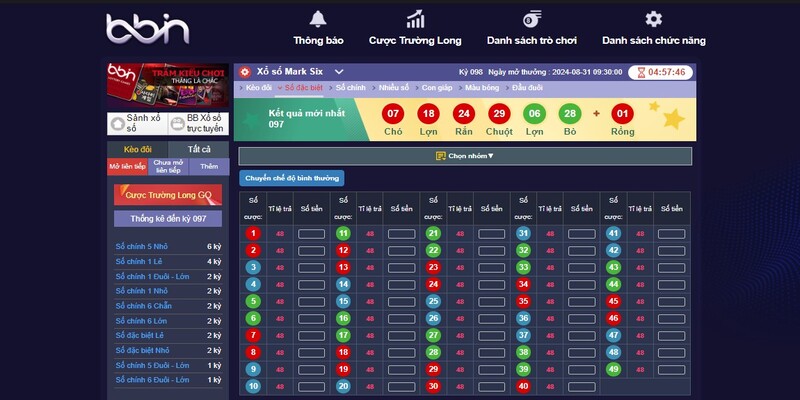 Cá cược BBin xổ số tại 12Bet